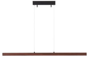 Jotex Kovové závěsné LED světlo METIS 120 cm s ořechovým dekorem