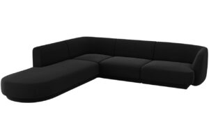 Micadoni Sametová rohová pohovka Miley 255 cm