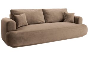 Micadoni Sametová rozkládací pohovka Ella 253 cm