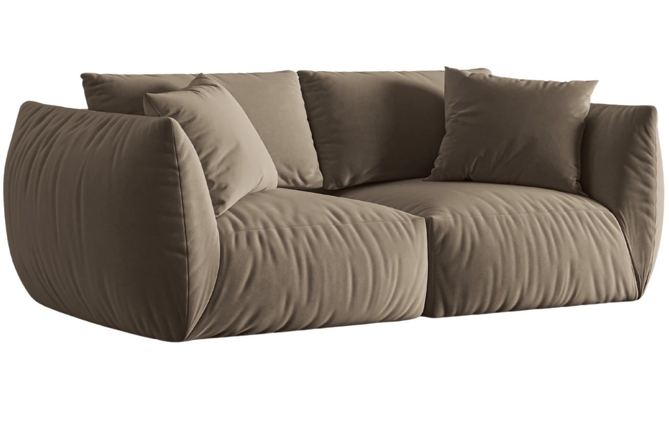 Micadoni Sametová pohovka Chris 220 cm