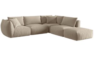 Micadoni Sametová rohová pohovka Chris 295 cm