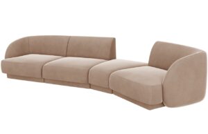 Micadoni Sametová pohovka Miley 327 cm