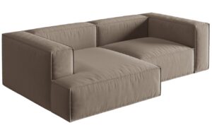 Micadoni Sametová rohová pohovka Nuria 252 cm