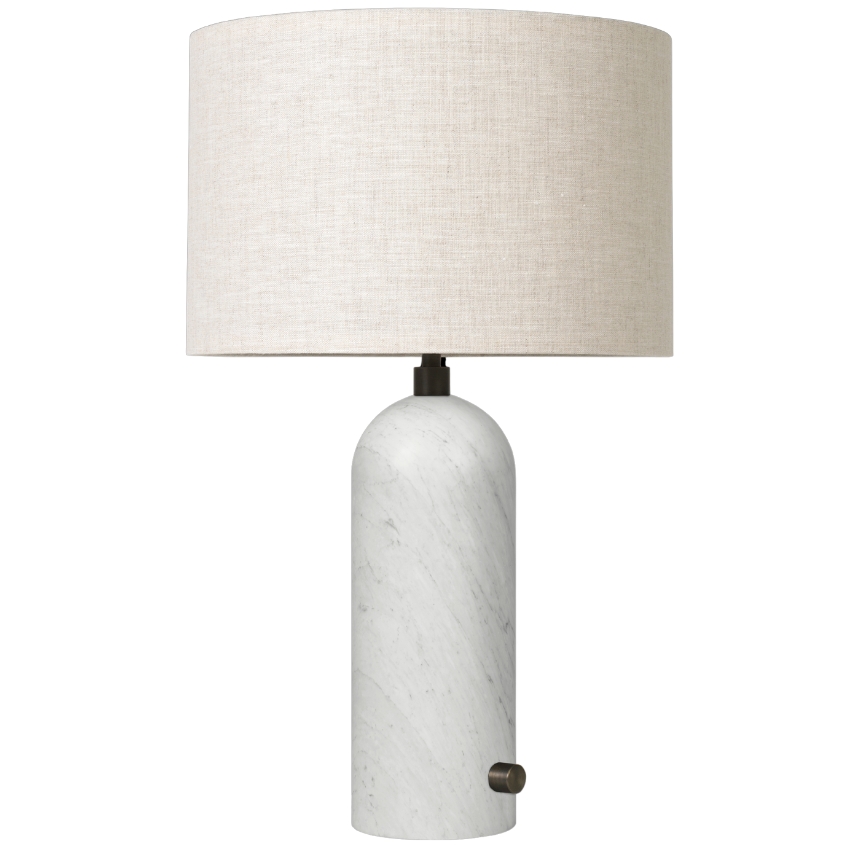 GUBI Mramorová stolní lampa Gravity 65 cm