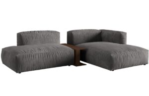 Micadoni Sametová rohová pohovka Martina 285 cm