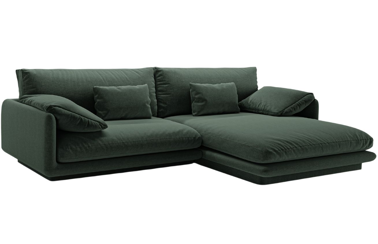 Micadoni Zelená čalouněná rohová pohovka Torino 250 cm