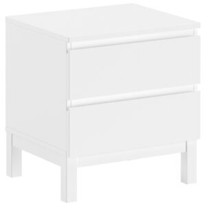 Bílý dřevěný noční stolek Vipack Eva 50 x 45 cm