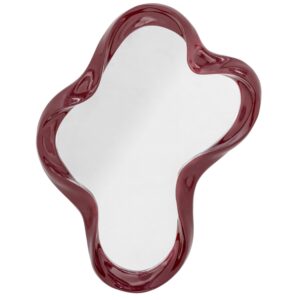 Bloomingville Červené nástěnné zrcadlo Violeta 61