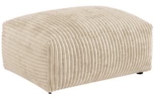 Micadoni Světle béžová manšestrová podnožka Martina 95 x 65 cm