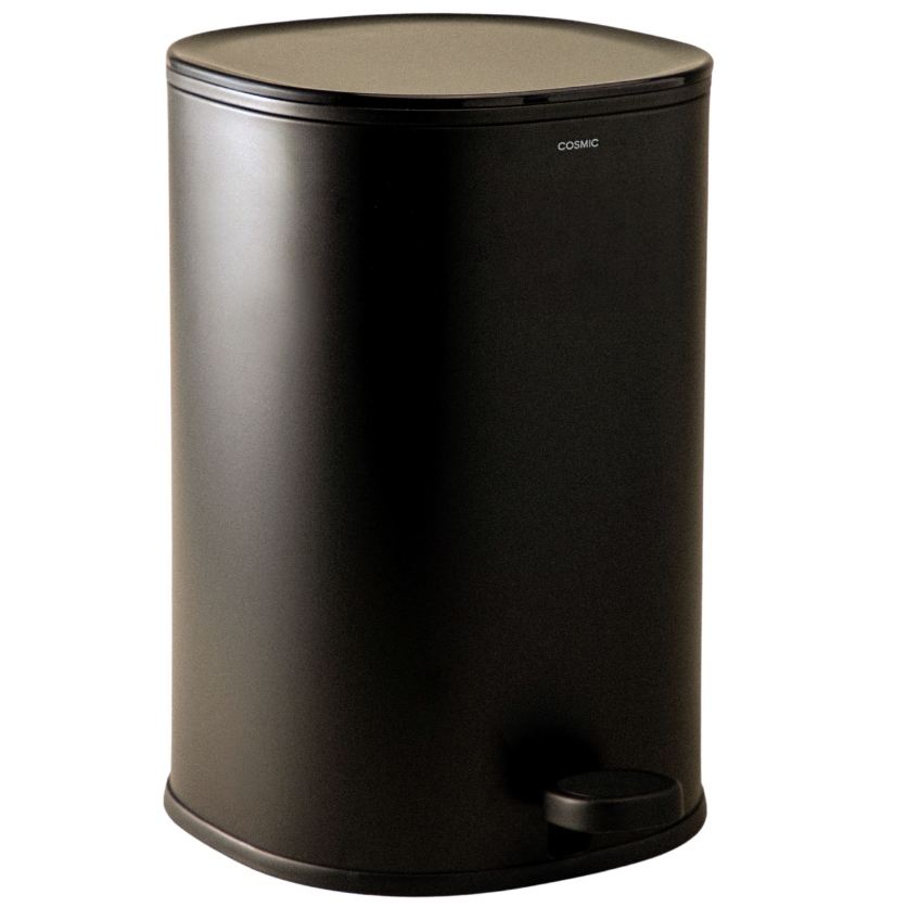 Cosmic Černý kovový odpadkový koš Essentials 5 l
