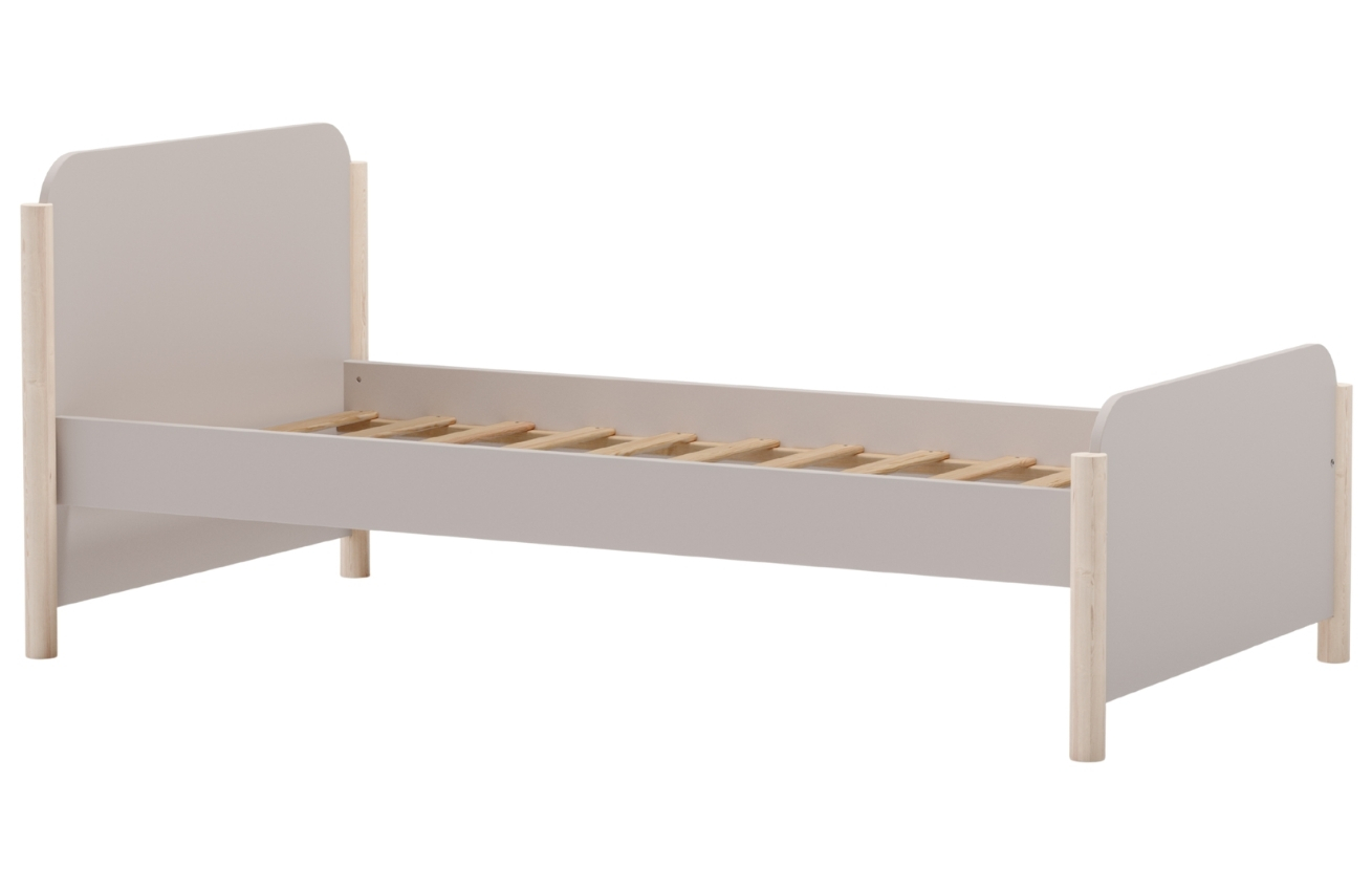 Marckeric Krémová dřevěná dětská postel Enola 90 x 190 cm