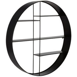 Jotex Černá kovová nástěnná police WHEELER 68 cm