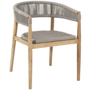 Micadoni Béžová zahradní židle Miara s výpletem