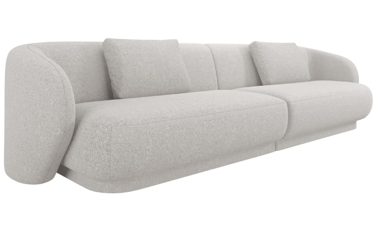 Cosmopolitan Design Světle šedá čalouněná čtyřmístná pohovka Camden 304 cm