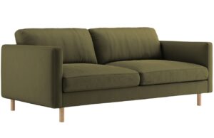 Micadoni Zelená sametová trojmístná pohovka Eden 173 cm