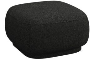 Cosmopolitan Design Černá čalouněná podnožka Camden 65 x 65 cm