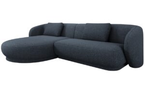 Cosmopolitan Design Modrá čalouněná rohová pohovka Camden 289 cm