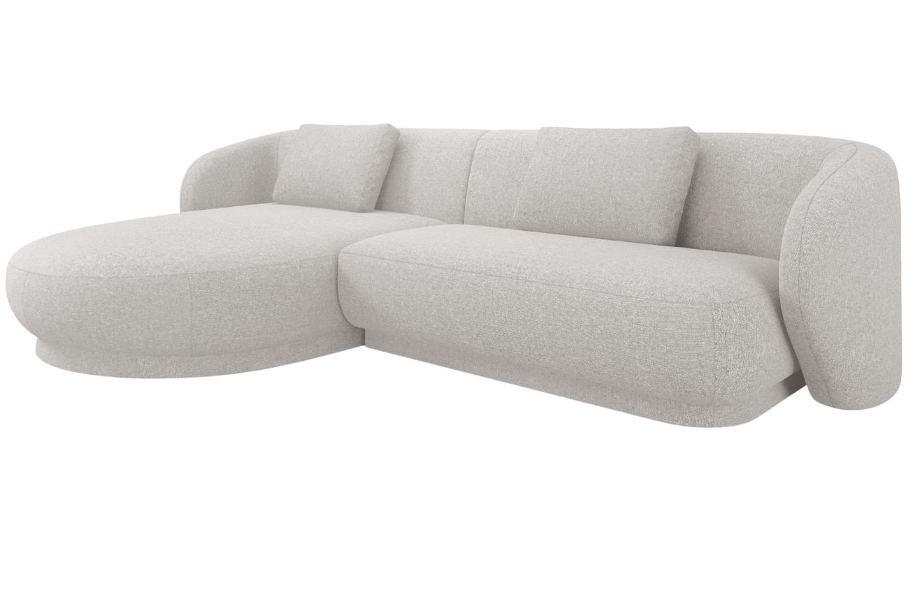 Cosmopolitan Design Světle šedá čalouněná rohová pohovka Camden 289 cm