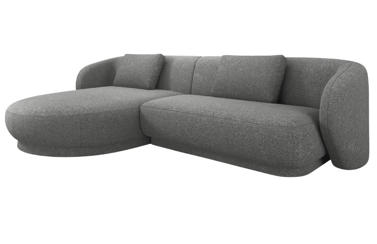 Cosmopolitan Design Šedá čalouněná rohová pohovka Camden 289 cm