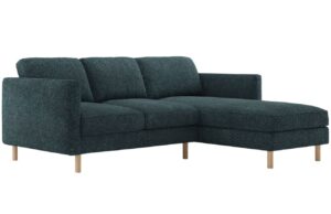 Micadoni Modrá rohová pohovka Eden 223 cm