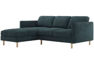 Micadoni Modrá rohová pohovka Eden 250 cm