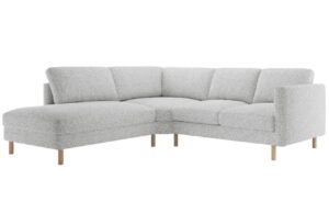 Micadoni Šedá rohová pohovka Eden 267 cm