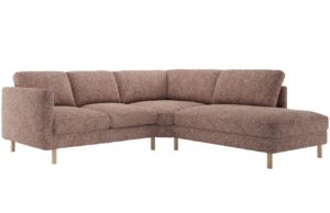 Micadoni Růžová rohová pohovka Eden 267 cm