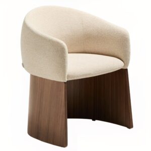 Kave Home Béžová ořechová jídelní židle Bosca