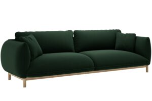 Micadoni Lahvově zelená sametová čtyřmístná pohovka Ada 248 cm