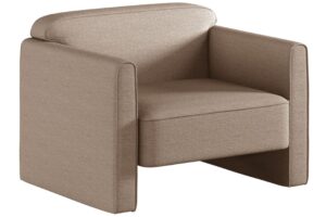 Tmavě béžové čalouněné křeslo MICADONI Abby