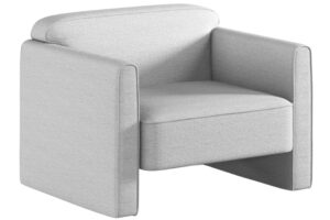 Světle šedé čalouněné křeslo MICADONI Abby