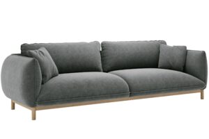 Micadoni Tmavě šedá čtyřmístná pohovka Ada 248 cm