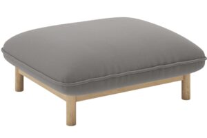 Micadoni Šedá sametová podnožka Ada 80 x 65 cm