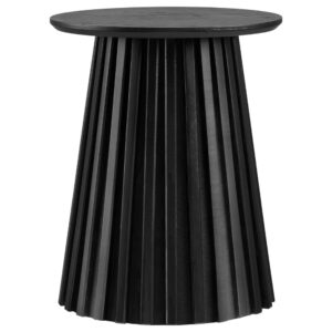 Nordic Living Černý dubový odkládací stolek Osaka 40 cm