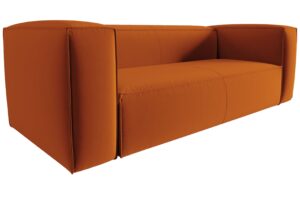 Cosmopolitan Design Terakotově oranžová sametová trojmístná pohovka Mackay 200 cm