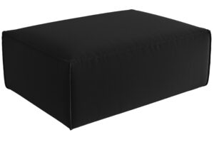 Cosmopolitan Design Černá sametová podnožka Mackay 100 x 69 cm