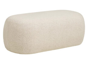 Nordic Living Béžová bouclé lavice Blossoming 100 x 50 cm