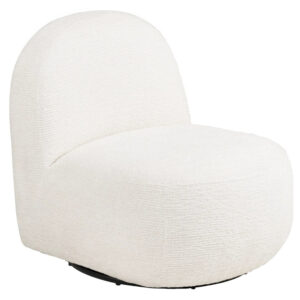 Nordic Living Bílé otočné křeslo Milio