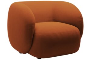 Micadoni Oranžové sametové křeslo Kate