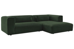 Bobochic Paris Zelená manšestrová rohová pohovka Harry 273 cm