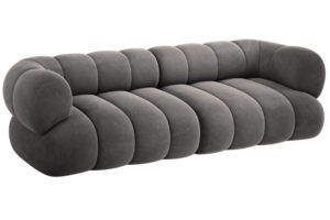 Cosmopolitan Design Šedá sametová čtyřmístná pohovka Koge 240 cm