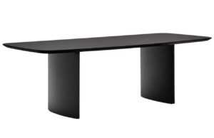 Kave Home Černý lakovaný jídelní stůl Litto 240 x 100 cm