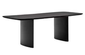 Kave Home Černý lakovaný jídelní stůl Litto 200 x 100 cm